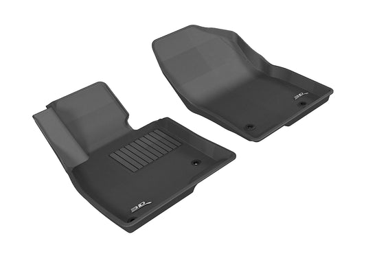 All-Weather Custom-Fit Floor Mats for Mazda Mazda3 / Mazda6 2014-2021 with Non-Slip Backing - Black - 1st Row
