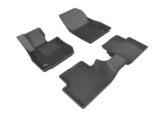 All-Weather Custom-Fit Floor Mats for Mazda Cx-3 2016-2021 with Non-Slip Backing - Black - 1st Row 2nd Row