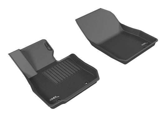 All-Weather Custom-Fit Floor Mats for Mazda Cx-3 2016-2021 with Non-Slip Backing - Black - 1st Row