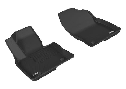 All-Weather Custom-Fit Floor Mats for Mazda Cx-9 2016-2023 with Non-Slip Backing - Black - 1st Row