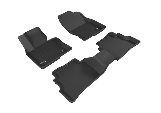 All-Weather Custom-Fit Floor Mats for Mazda Cx-5 2017-2025 with Non-Slip Backing - Black - 1st Row 2nd Row