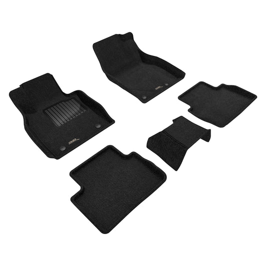 All-Weather Custom-Fit Floor Mats for Mazda Cx-30 2019-2025 with Non-Slip Backing - Black - 1st Row 2nd Row