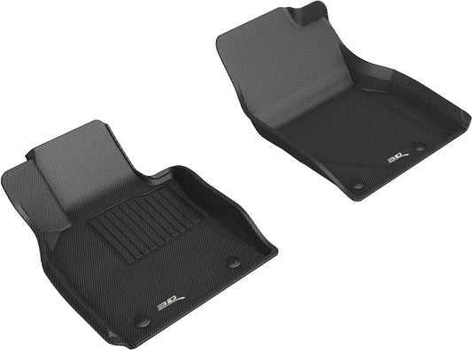 All-Weather Custom-Fit Floor Mats for Mazda Mazda3 / Cx-30 2019-2025 with Non-Slip Backing - Black - 1st Row