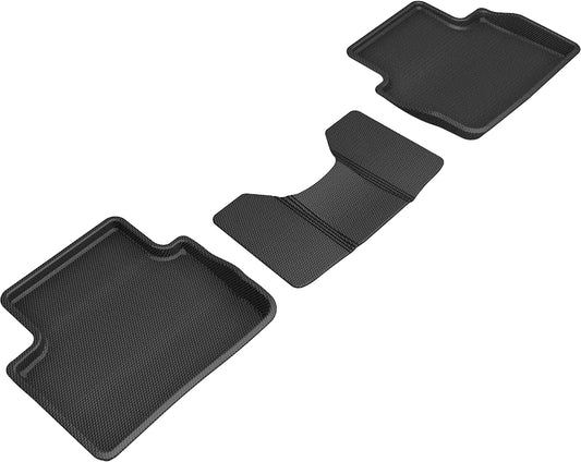 All-Weather Custom-Fit Floor Mats for Mazda Mazda3 / Cx-30 2019-2025 with Non-Slip Backing - Black - 2nd Row