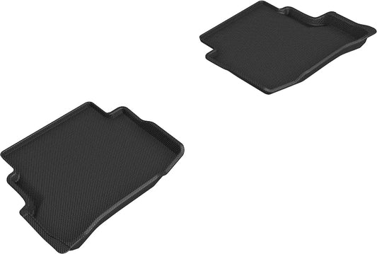 All-Weather Custom-Fit Floor Mats for Mazda Cx-9 2020-2023 with Non-Slip Backing - Black - 2nd Row