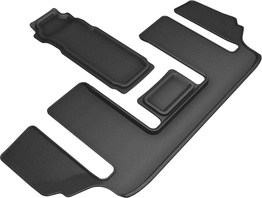 All-Weather Custom-Fit Floor Mats for Mazda Cx-9 2020-2023 with Non-Slip Backing - Black - 3rd Row
