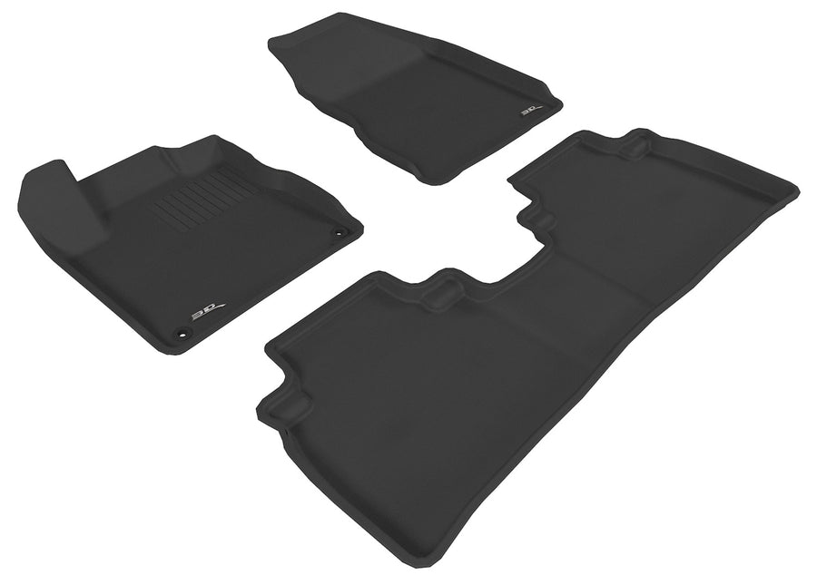 All-Weather Custom-Fit Floor Mats for Nissan Murano 2009-2014 with Non-Slip Backing - Black - 1st Row 2nd Row
