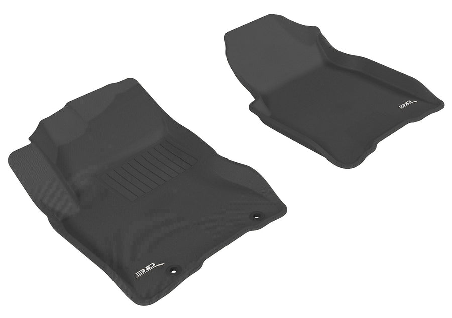 All-Weather Custom-Fit Floor Mats for Nissan Rogue 2008-2013 with Non-Slip Backing - Black - 1st Row
