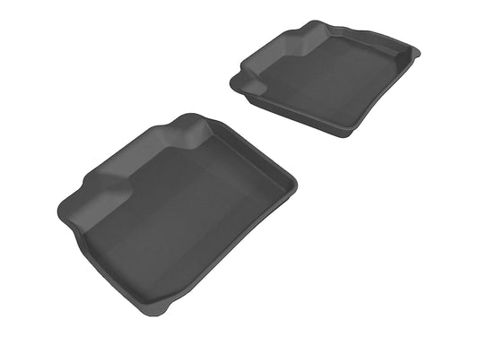 All-Weather Custom-Fit Floor Mats for Nissan Leaf 2011-2019 with Non-Slip Backing - Black - 2nd Row