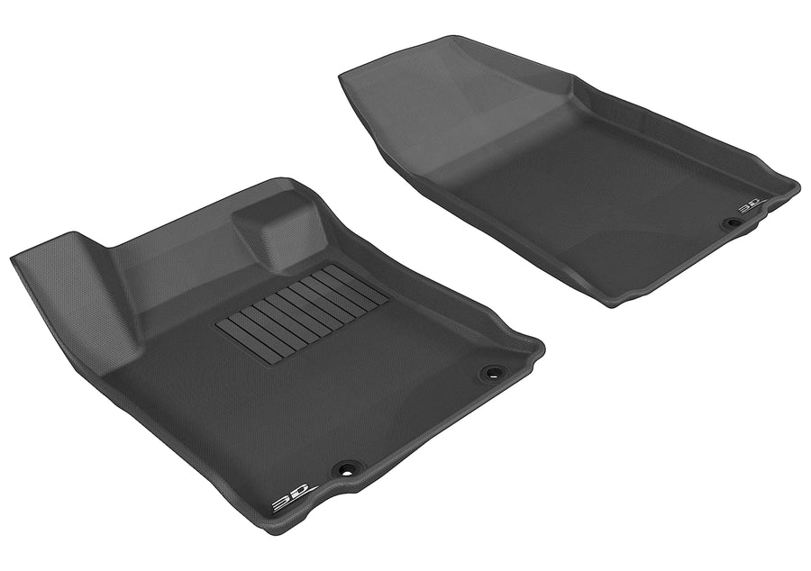 All-Weather Custom-Fit Floor Mats for Nissan Altima Sedan 2013-2013 with Non-Slip Backing - Black - 1st Row