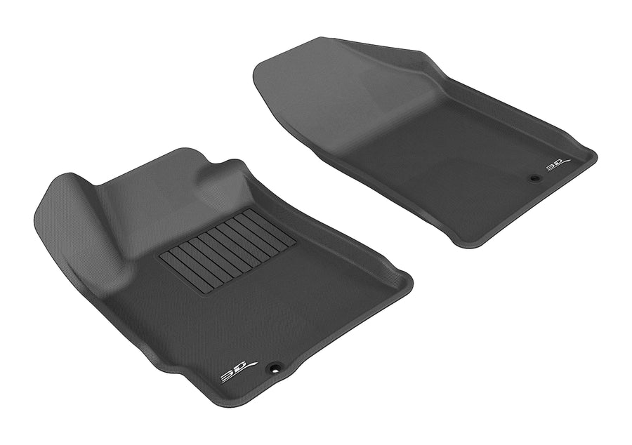 All-Weather Custom-Fit Floor Mats for Nissan Altima Coupe/Sedan 2007-2012 with Non-Slip Backing - Black - 1st Row