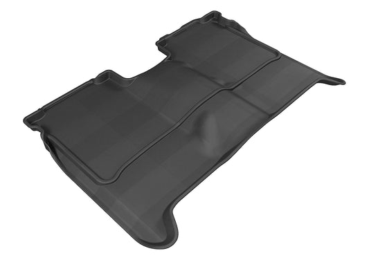 All-Weather Custom-Fit Floor Mats for Nissan Titan Crew Cab 2004-2015 with Non-Slip Backing - Black - 2nd Row