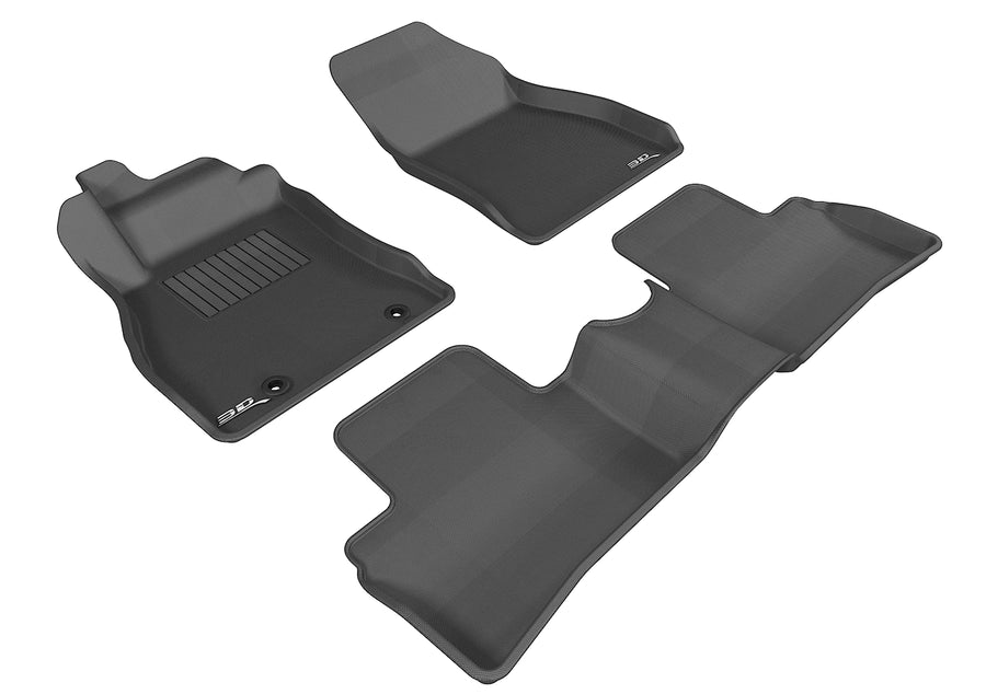 All-Weather Custom-Fit Floor Mats for Nissan Juke 2011-2018 with Non-Slip Backing - Black - 1st Row 2nd Row