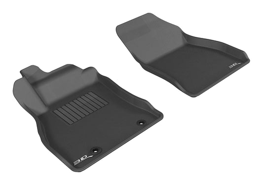 All-Weather Custom-Fit Floor Mats for Nissan Juke 2011-2018 with Non-Slip Backing - Black - 1st Row