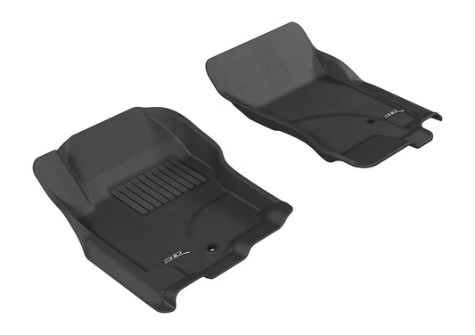 All-Weather Custom-Fit Floor Mats for Nissan Pathfinder/Xterra 2005-2015 with Non-Slip Backing - Black - 1st Row