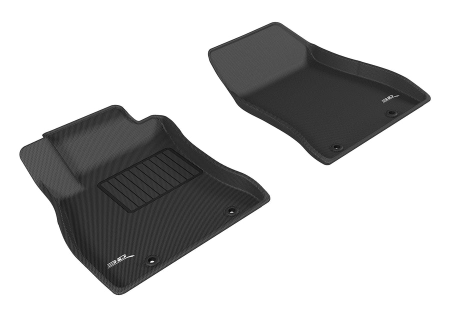 All-Weather Custom-Fit Floor Mats for Nissan Sentra 2013-2019 with Non-Slip Backing - Black - 1st Row