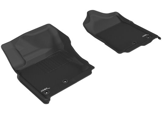All-Weather Custom-Fit Floor Mats for Nissan Titan / Titan Xd Crew Cab / King Cab 2016-2024 with Non-Slip Backing - Black - 1st Row