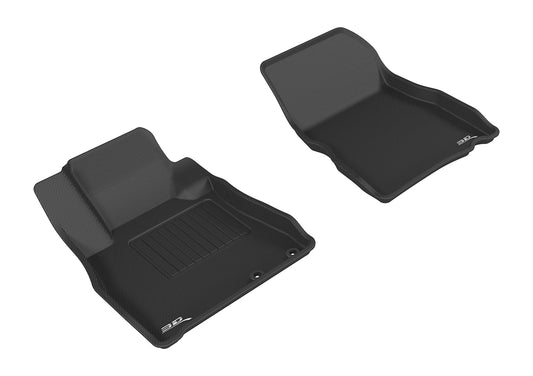 All-Weather Custom-Fit Floor Mats for Nissan Versa Note 2014-2019 with Non-Slip Backing - Black - 1st Row