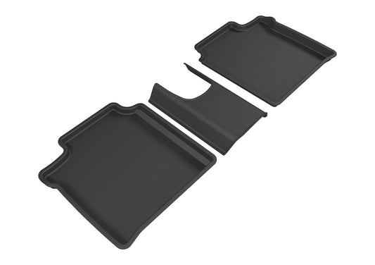 All-Weather Custom-Fit Floor Mats for Nissan Versa Note 2014-2019 with Non-Slip Backing - Black - 2nd Row