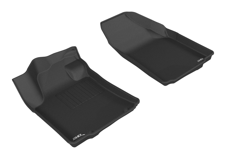 All-Weather Custom-Fit Floor Mats for Nissan Maxima 2016-2023 with Non-Slip Backing - Black - 1st Row
