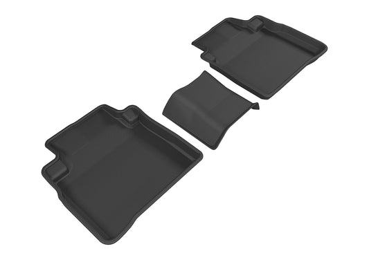 All-Weather Custom-Fit Floor Mats for Nissan Maxima 2016-2023 with Non-Slip Backing - Black - 2nd Row
