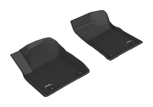 All-Weather Custom-Fit Floor Mats for Nissan Armada 2017-2018 with Non-Slip Backing - Black - 1st Row