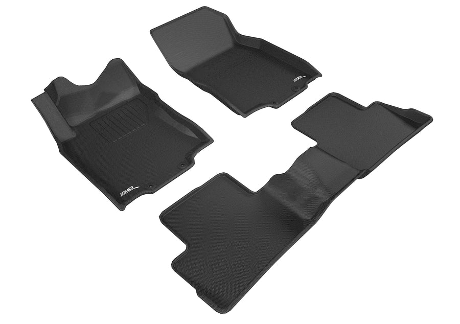 All-Weather Custom-Fit Floor Mats for Nissan Rogue Sport 2017-2022 with Non-Slip Backing - Black - 1st Row 2nd Row