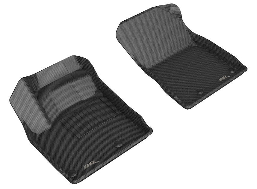 All-Weather Custom-Fit Floor Mats for Nissan Rogue 2021-2022 with Non-Slip Backing - Black - 1st Row