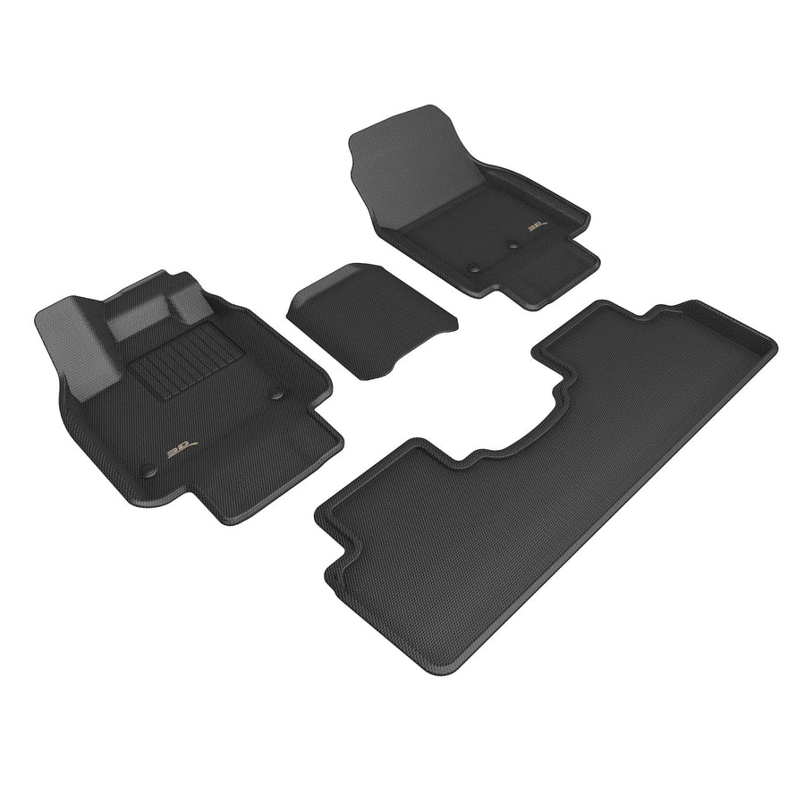 All-Weather Custom-Fit Floor Mats for Nissan Ariya 2023-2025 with Non-Slip Backing - Black - 1st Row 2nd Row