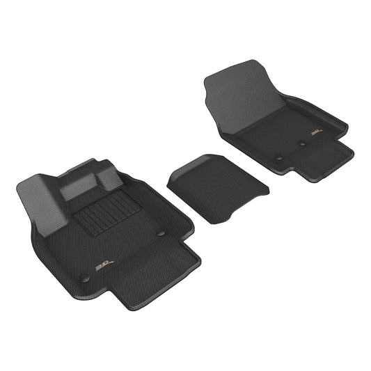 All-Weather Custom-Fit Floor Mats for Nissan Ariya 2023-2025 with Non-Slip Backing - Black - 1st Row