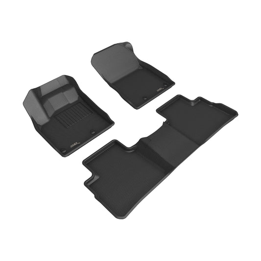 All-Weather Custom-Fit Floor Mats for Nissan Rogue 2023-2025 with Non-Slip Backing - Black - 1st Row 2nd Row