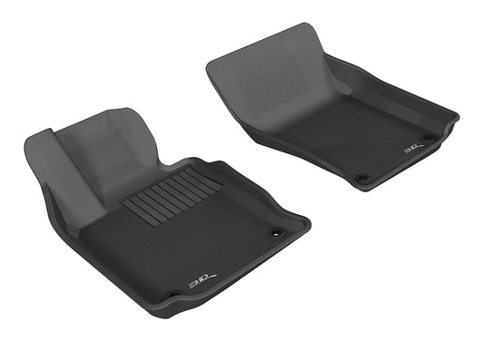 All-Weather Custom-Fit Floor Mats for Porsche Panamera 2010-2016 with Non-Slip Backing - Black - 1st Row