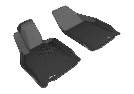 All-Weather Custom-Fit Floor Mats for Porsche 911 2005-2012 with Non-Slip Backing - Black - 1st Row