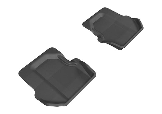 All-Weather Custom-Fit Floor Mats for Porsche 911 2005-2012 with Non-Slip Backing - Black - 2nd Row