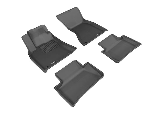 All-Weather Custom-Fit Floor Mats For Porsche Macan (95B) 2015-2026 With Non-Slip Backing - Black - 1St Row 2Nd Row