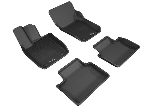All-Weather Custom-Fit Floor Mats for Porsche Panamera/ Panamera E-Hybrid 2017-2025 with Non-Slip Backing - Black - 1st Row 2nd Row