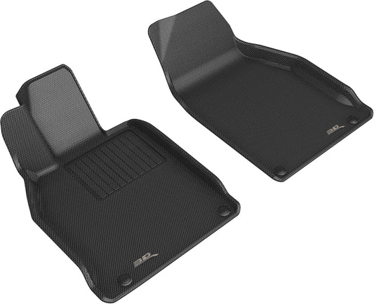 All-Weather Custom-Fit Floor Mats for Porsche 911 2021-2024 with Non-Slip Backing - Black - 1st Row