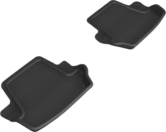 All-Weather Custom-Fit Floor Mats for Porsche 911 2020-2024 with Non-Slip Backing - Black - 2nd Row