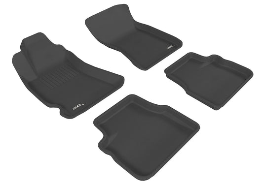 All-Weather Custom-Fit Floor Mats for Subaru Forester 2009-2013 with Non-Slip Backing - Black - 1st Row 2nd Row