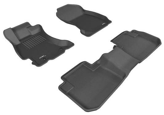 All-Weather Custom-Fit Floor Mats for Subaru Forester 2014-2018 with Non-Slip Backing - Black - 1st Row 2nd Row