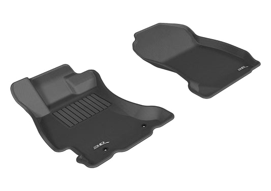All-Weather Custom-Fit Floor Mats for Subaru Forester 2014-2018 with Non-Slip Backing - Black - 1st Row