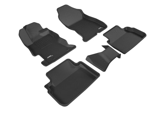 All-Weather Custom-Fit Floor Mats for Subaru Impreza / Crosstrek 2017-2023 with Non-Slip Backing - Black - 1st Row 2nd Row