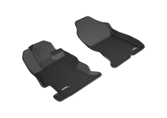 All-Weather Custom-Fit Floor Mats for Subaru Impreza / Crosstrek 2017-2023 with Non-Slip Backing - Black - 1st Row