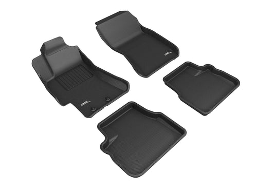 All-Weather Custom-Fit Floor Mats for Subaru Impreza/ Impreza Wrx 2008-2014 with Non-Slip Backing - Black - 1st Row 2nd Row