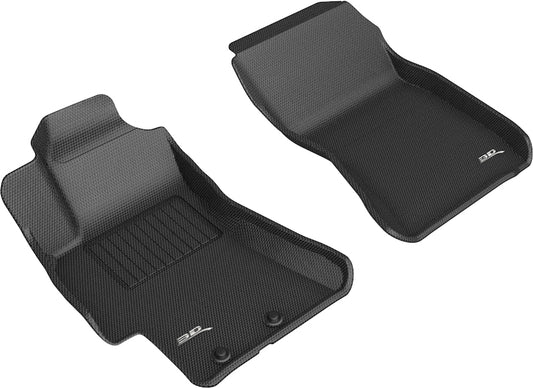All-Weather Custom-Fit Floor Mats for Subaru Impreza/ Impreza Wrx/ Sti 2008-2014 with Non-Slip Backing - Black - 1st Row