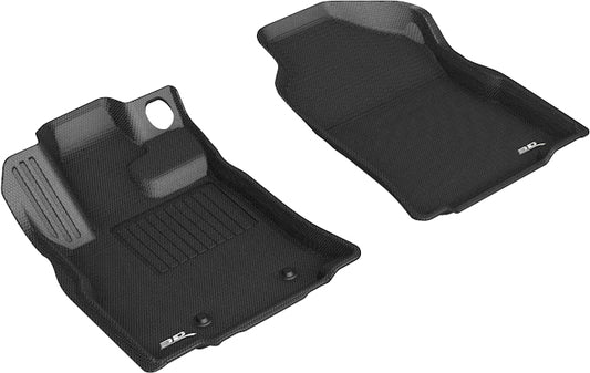 All-Weather Custom-Fit Floor Mats for Subaru Ascent 2019-2025 with Non-Slip Backing - Black - 1st Row