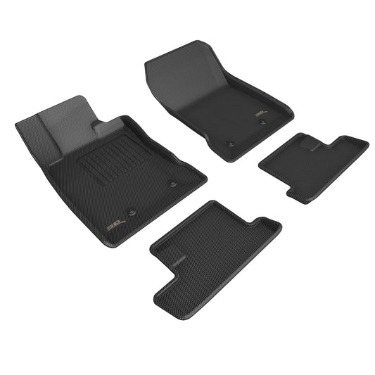 All-Weather Custom-Fit Floor Mats For Subaru Brz 2022-2025 With Non-Slip Backing - Black - 1St Row 2Nd Row