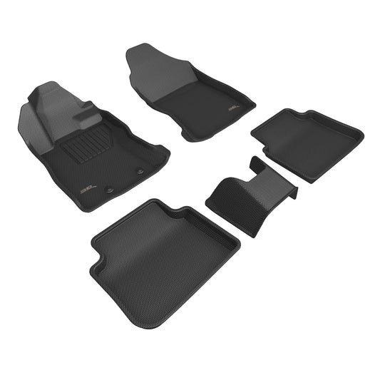 All-Weather Custom-Fit Floor Mats for Subaru Crosstrek 2024-2025 with Non-Slip Backing - Black - 1st Row 2nd Row