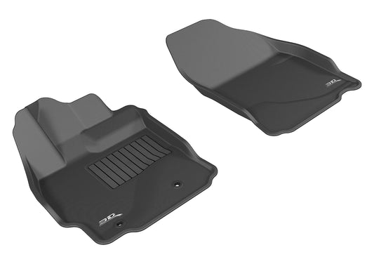 All-Weather Custom-Fit Floor Mats for Scion Tc 2014-2016 with Non-Slip Backing - Black - 1st Row
