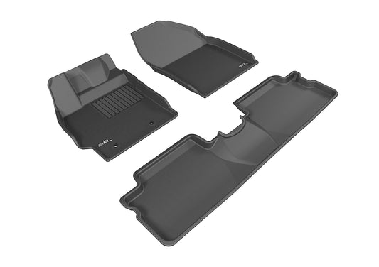 All-Weather Custom-Fit Floor Mats for Scion Xb 2013-2015 with Non-Slip Backing - Black - 1st Row 2nd Row